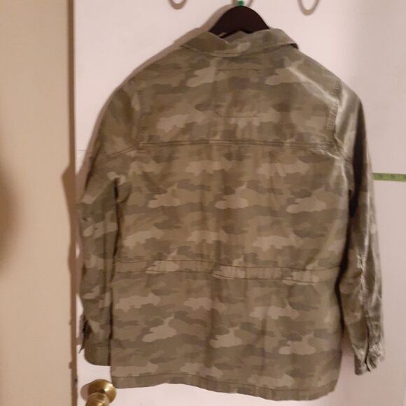 AEO jacket American Eagle Outfitters khaki green tan camo military m canvas top - Picture 7 of 7